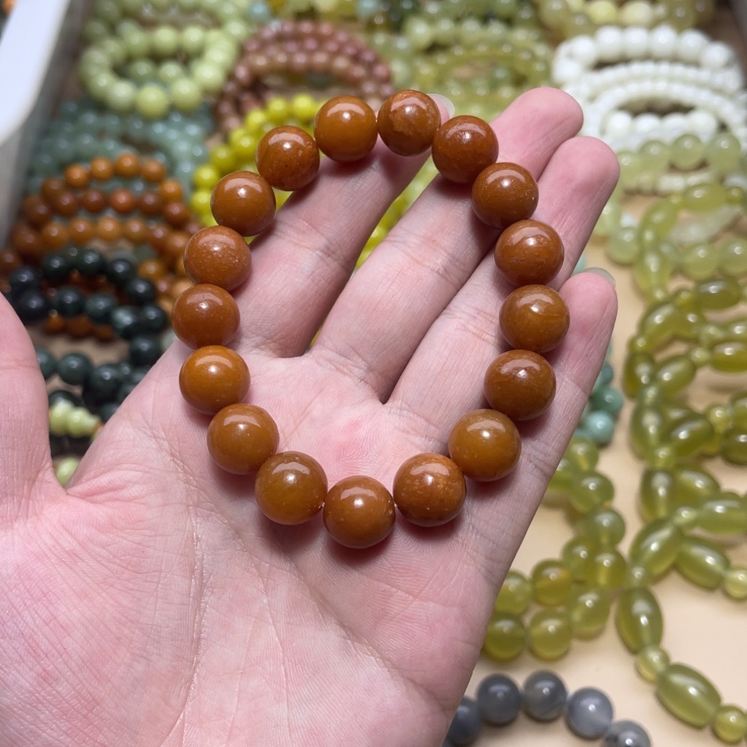 蛇纹石玉未镶嵌手链