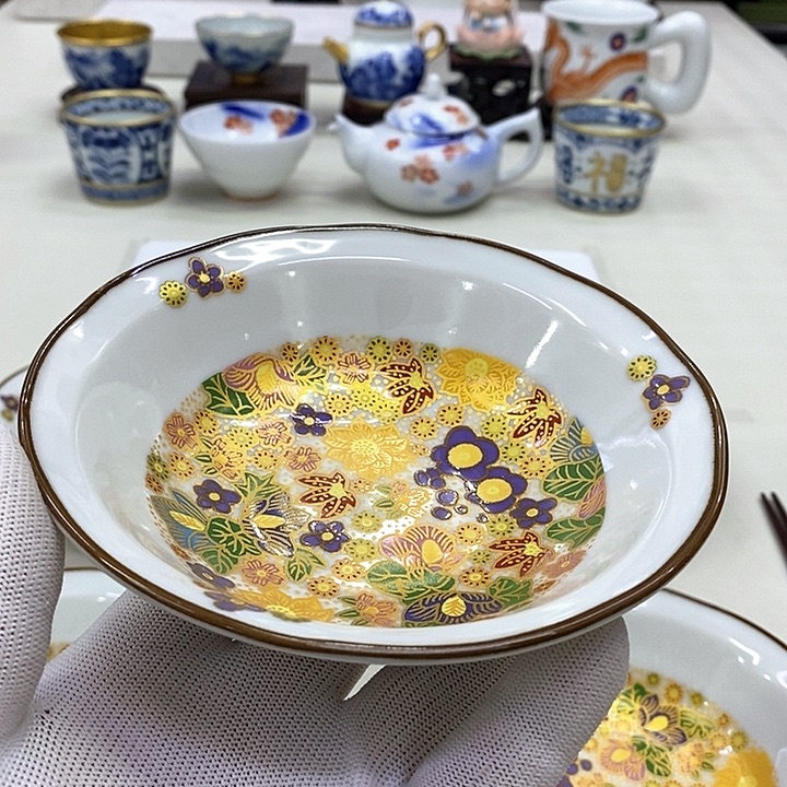 摆件进口瓷器九谷