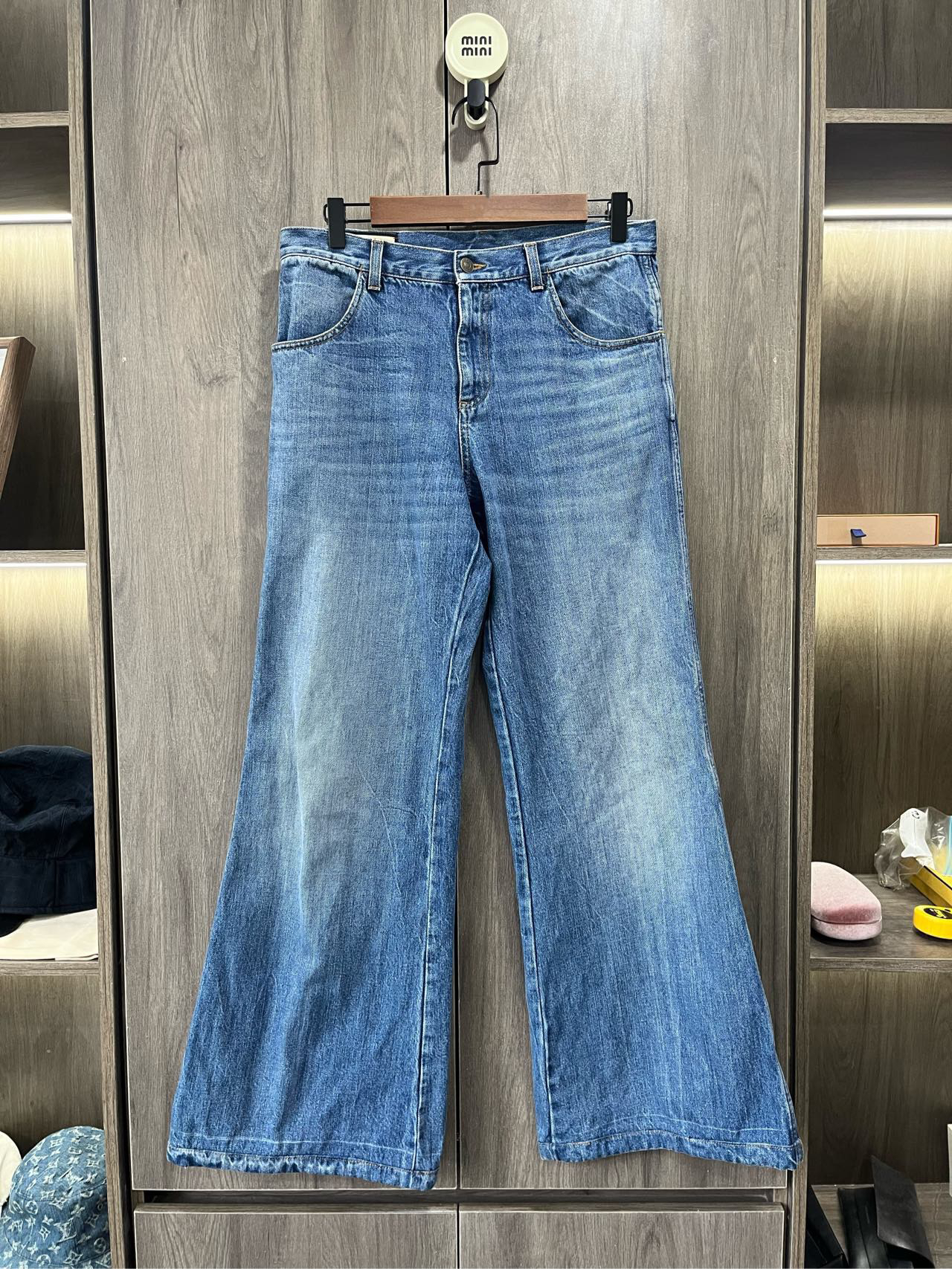 99新 GUCCI/古驰 11549275喇叭牛仔裤 33码 99新 