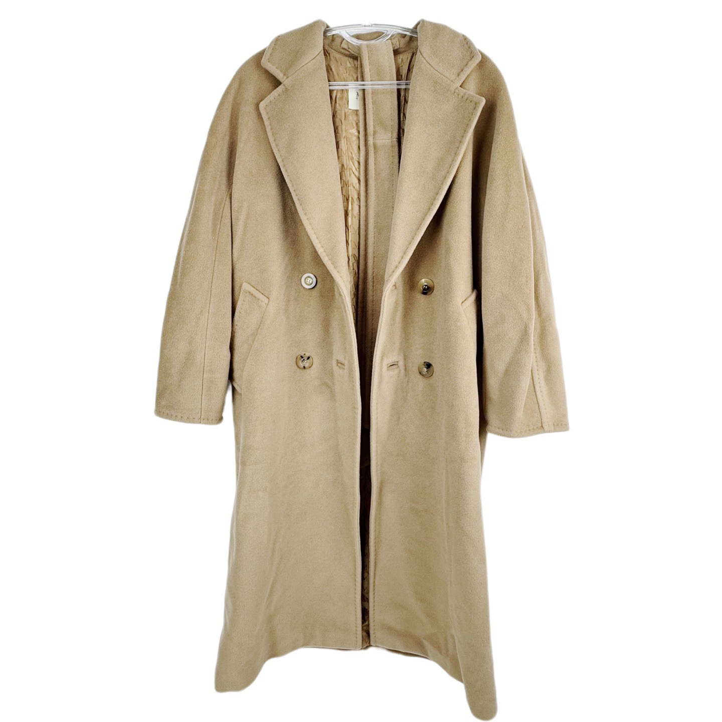 99新 MaxMara 36码 Maxmara 101801羊绒驼色大衣 全新 sz0285