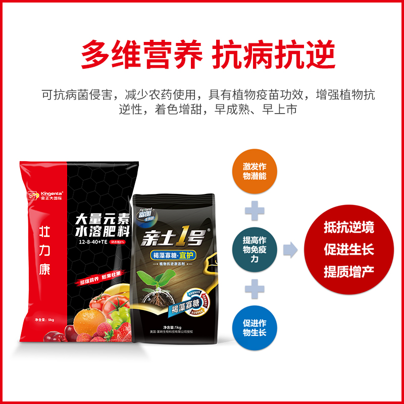 【高钾水溶肥】金正大12-8-40水溶肥膨果增产吸收好果个大