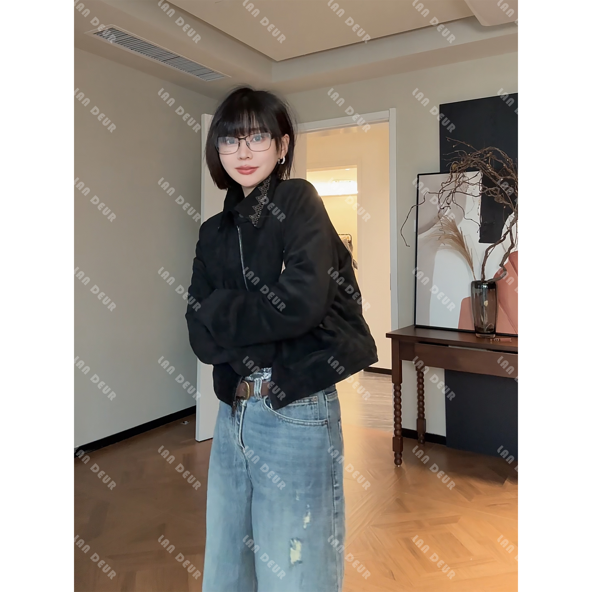 JIUJIU【绒绒密语】时尚百搭气质小香风设计感秋冬短款羽绒外套女