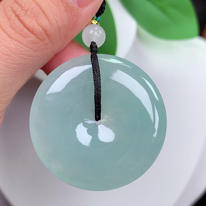 颈饰未镶嵌翡翠平安扣 35.8x6.0mm