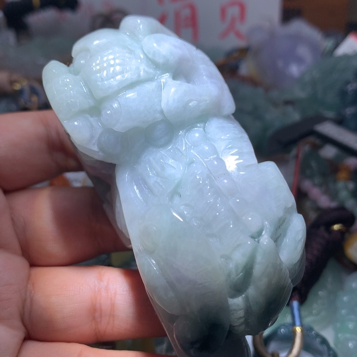 翡翠颈饰未镶嵌保真天然A货翡翠