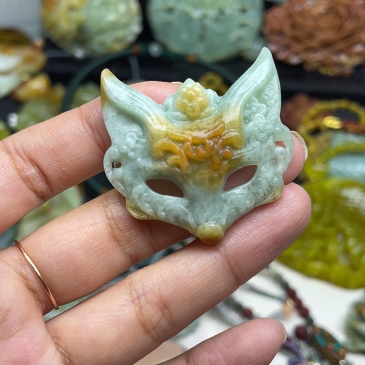 蛇纹石玉未镶嵌吊坠毛衣链锁骨链