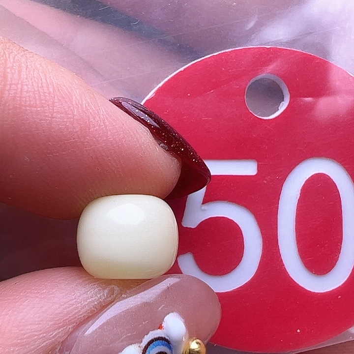 蜜蜡裸石未镶嵌花粉9.4m m