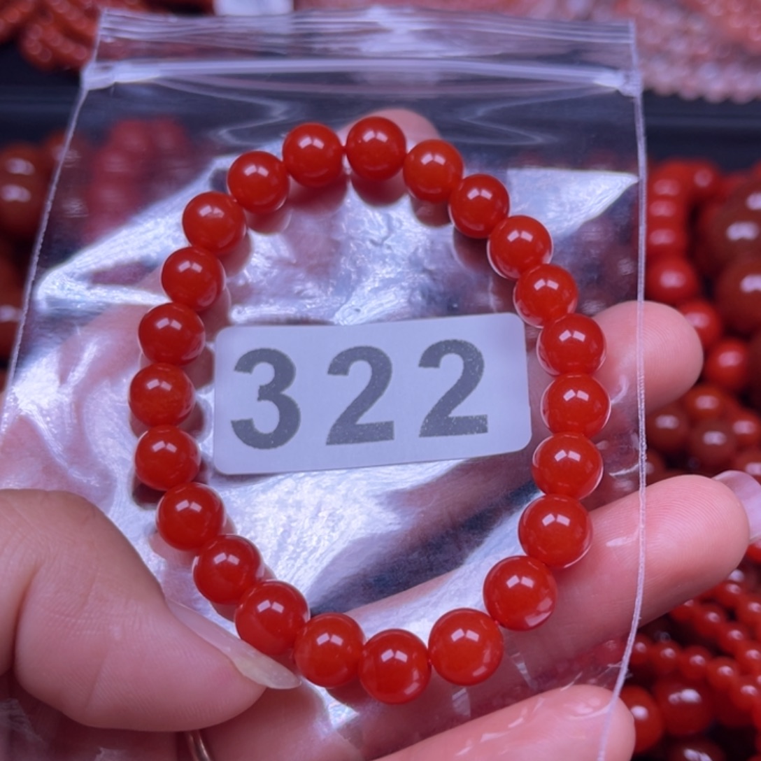 南红玛瑙未镶嵌手链