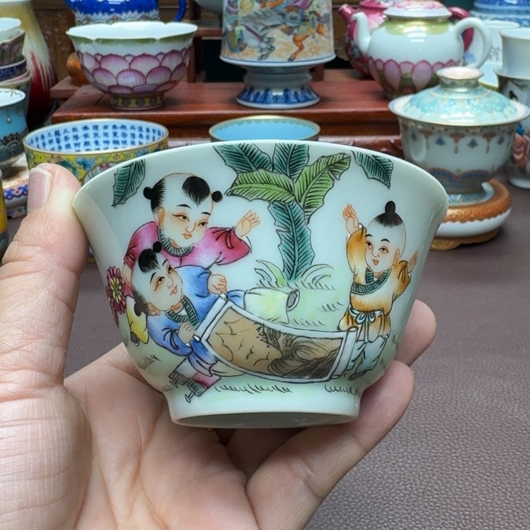 瓷片景德镇仿古手工制作精品展示