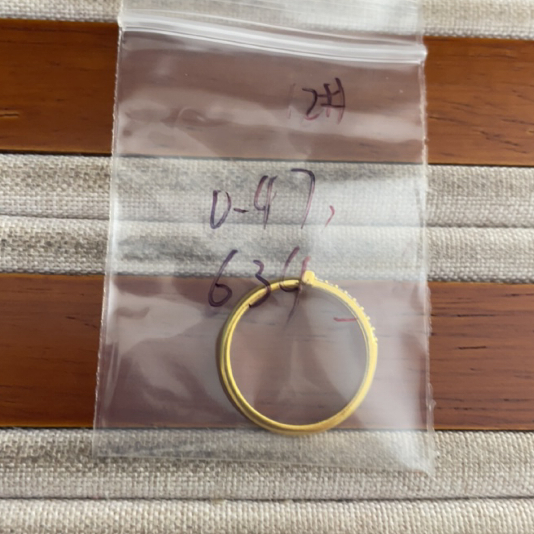克重0.47 12号 T字6D戒指 足金999