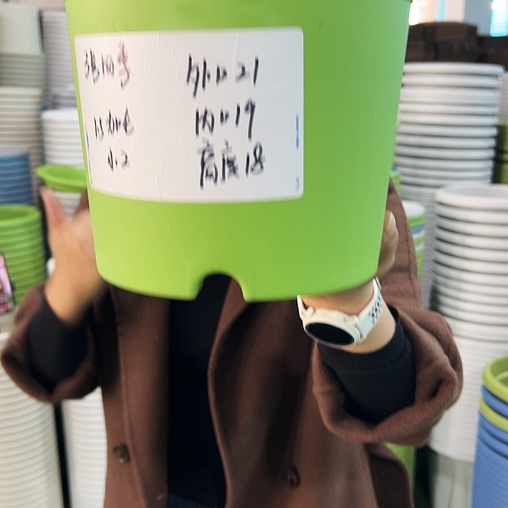 特价3号口21高18绿色无托10只