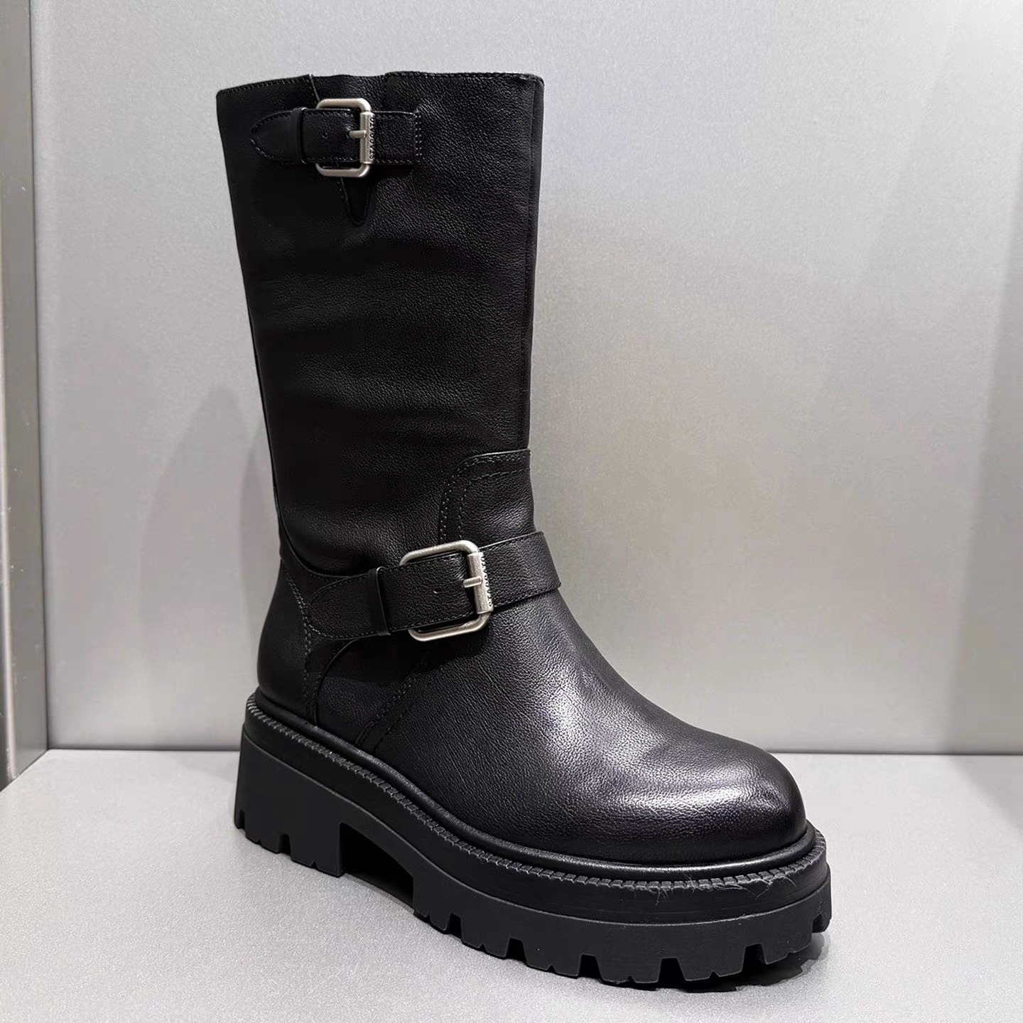 036百搭长靴女靴中筒靴长筒高筒通勤靴子时装靴IW05