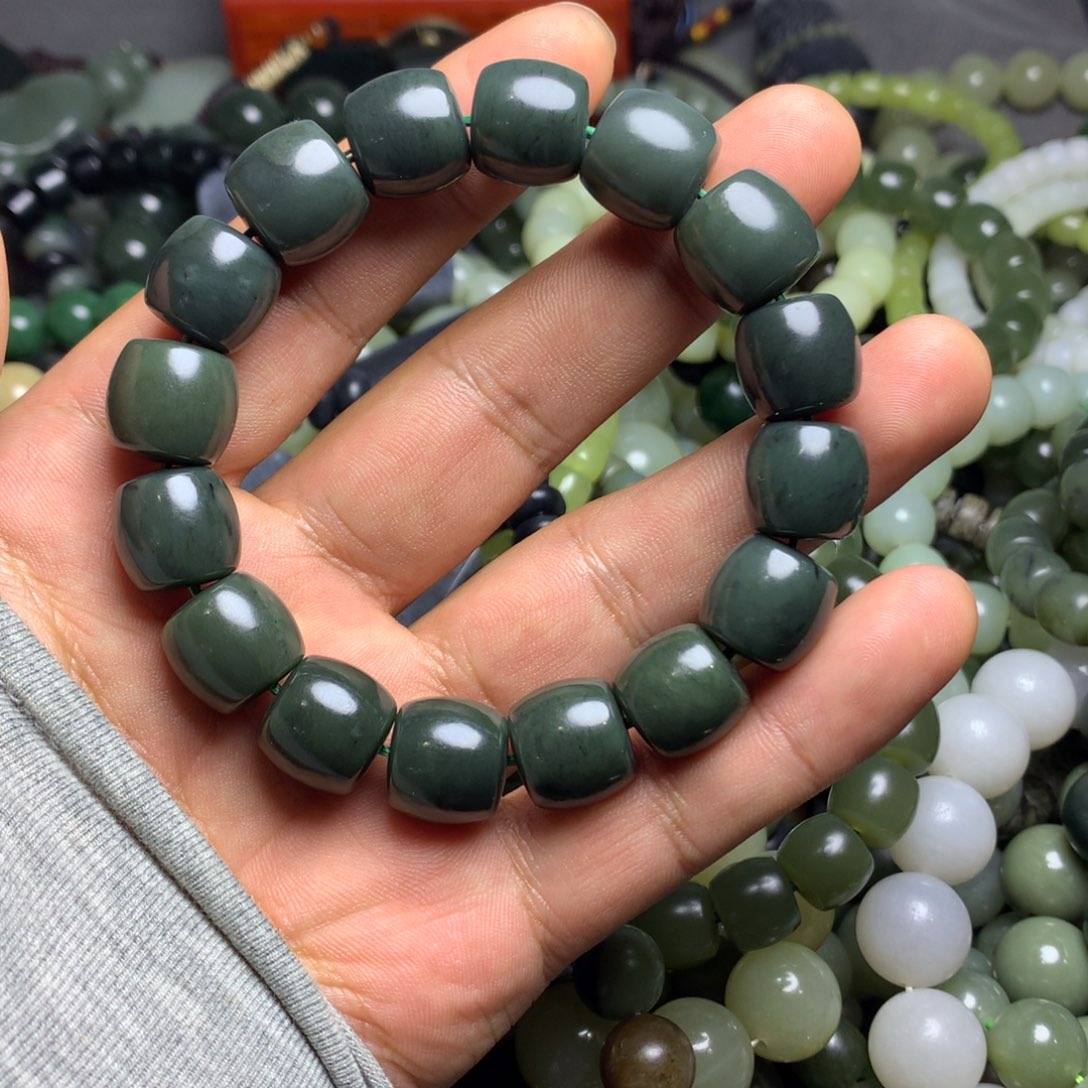 和田玉手链未镶嵌痞***8