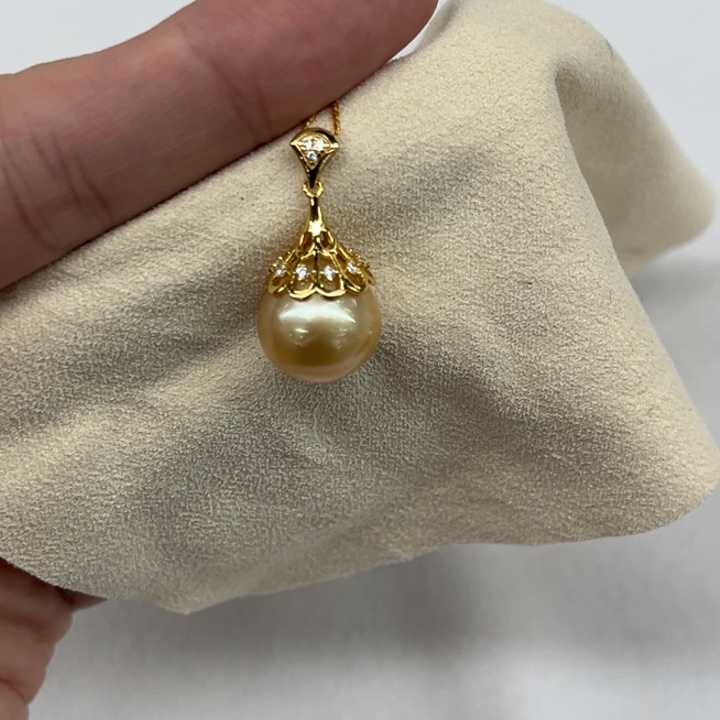 颈饰海水珍珠银S925镶嵌12-13