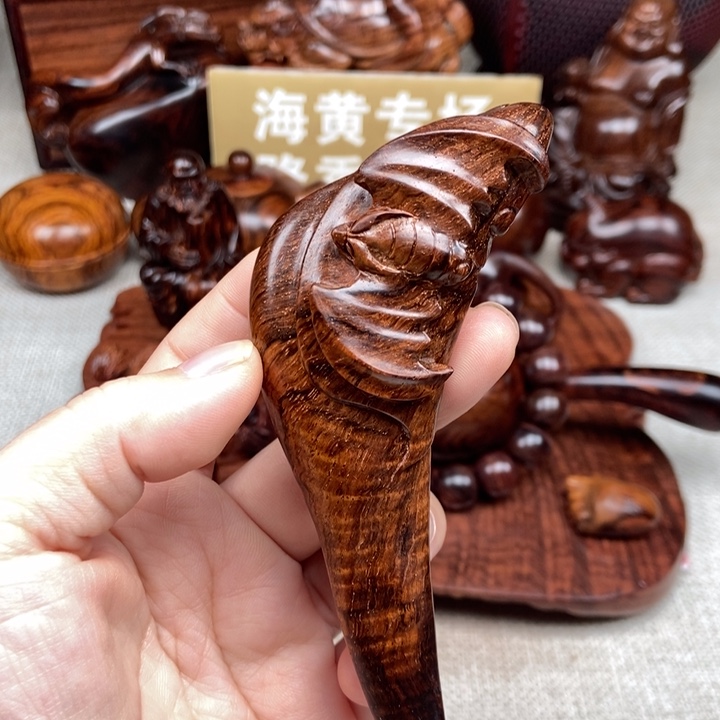 花梨木类端景台满水波32.2克左右