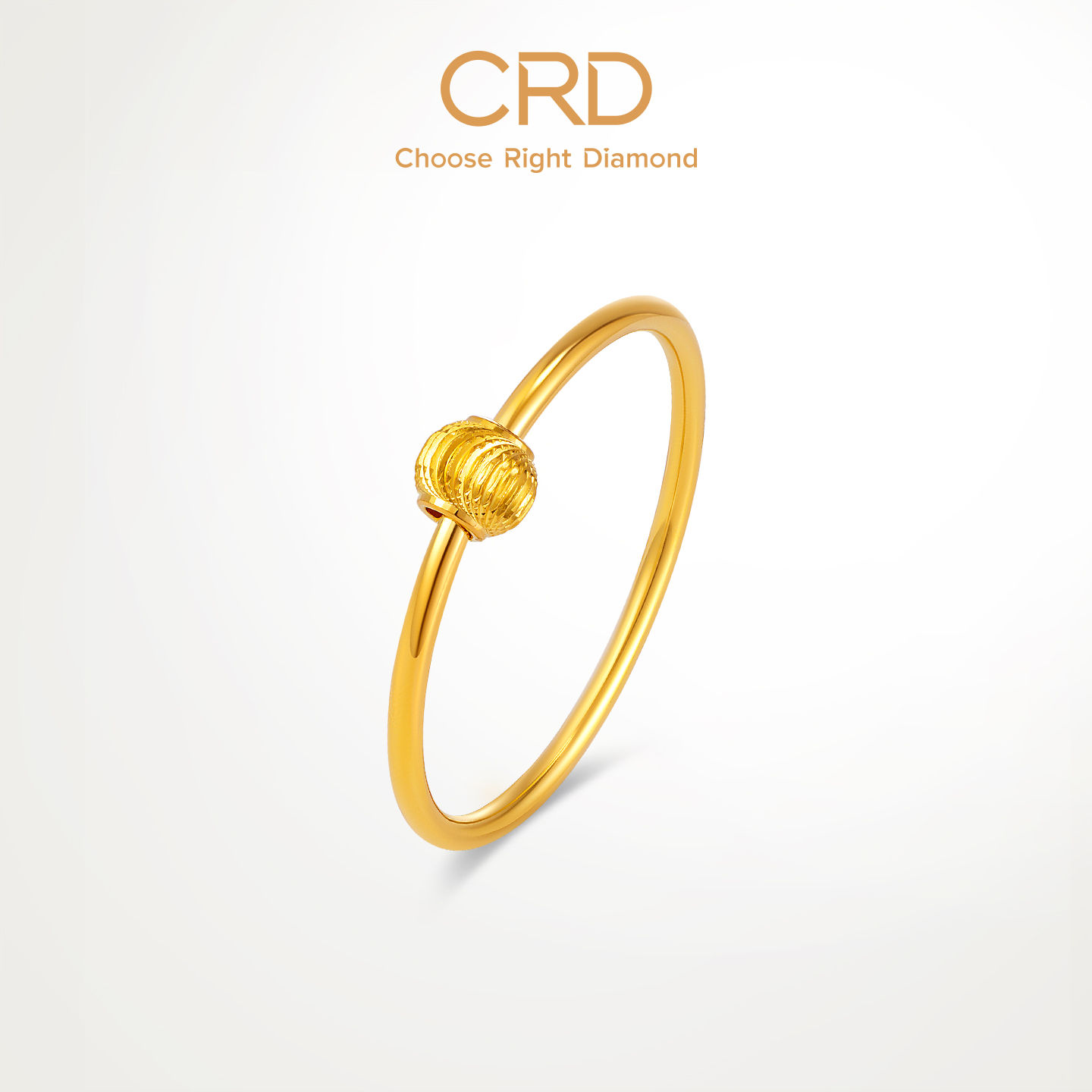 CRD克徕帝财源滚滚足金戒指爆闪猫眼珠足金999戒圈戒指送礼推荐