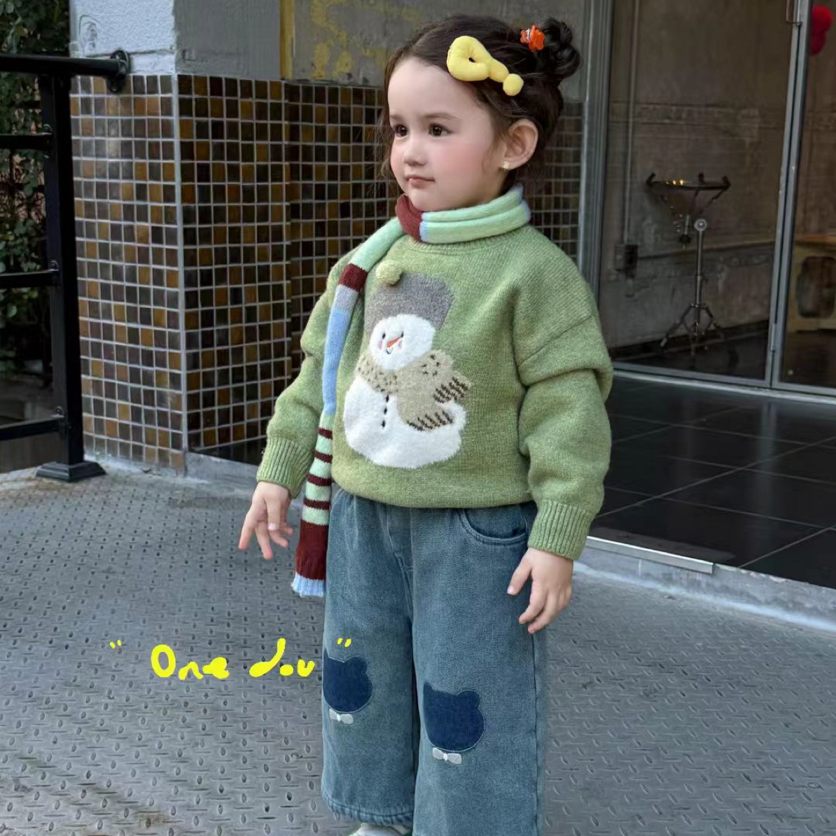 休闲风女童厚款套装卡通卫衣