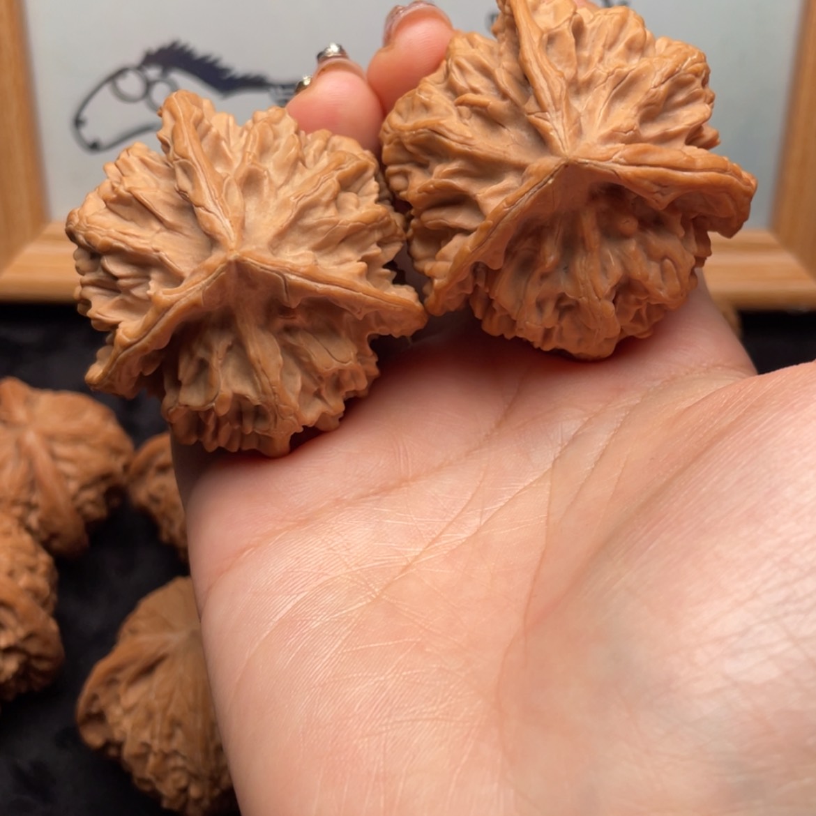 【闪购商品】文玩核桃把件于*洋48全品大龙纹三棱