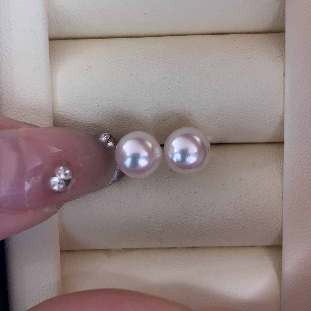 海水珍珠耳饰18K金镶嵌