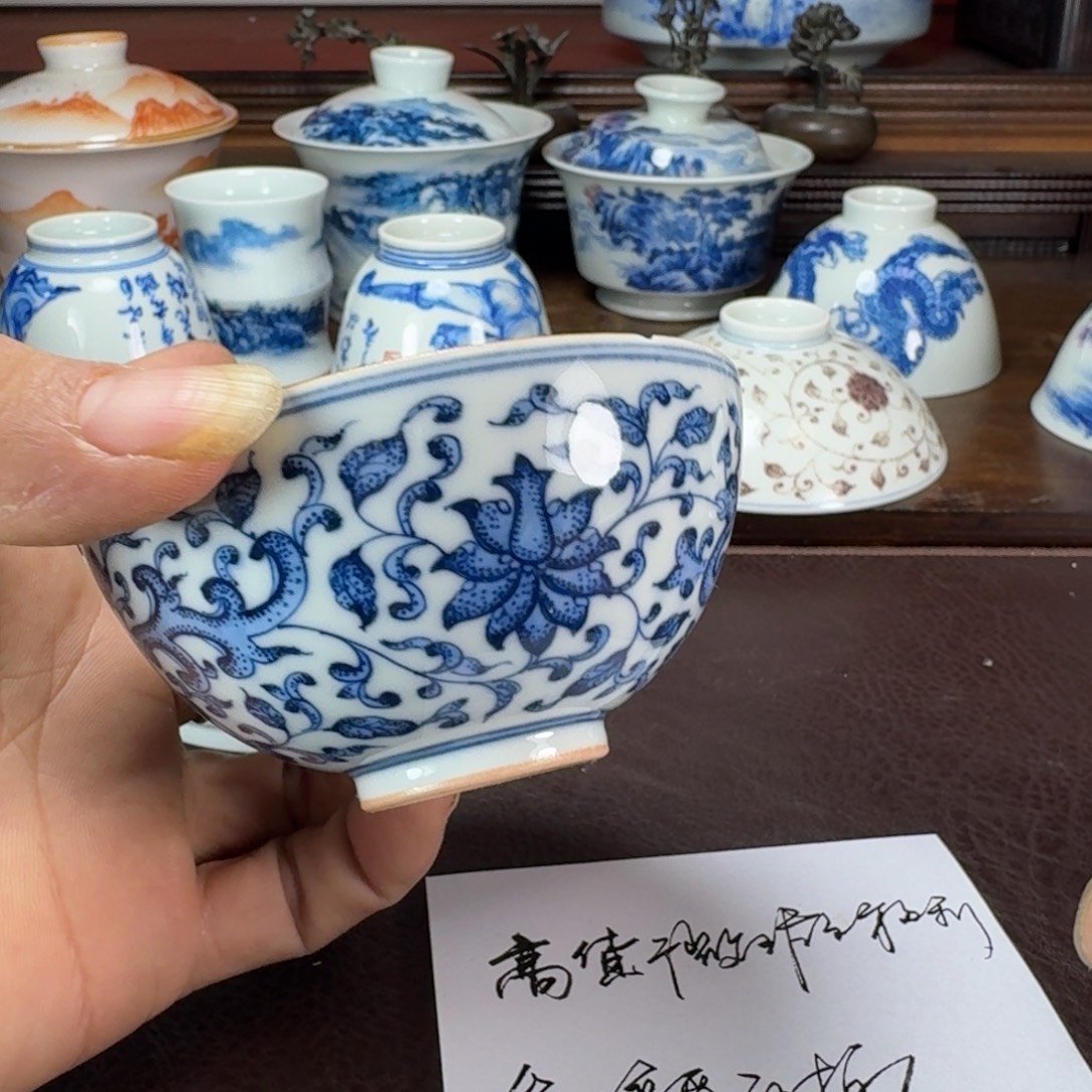 顺***大瓷片当代景德镇陶瓷手绘茶具