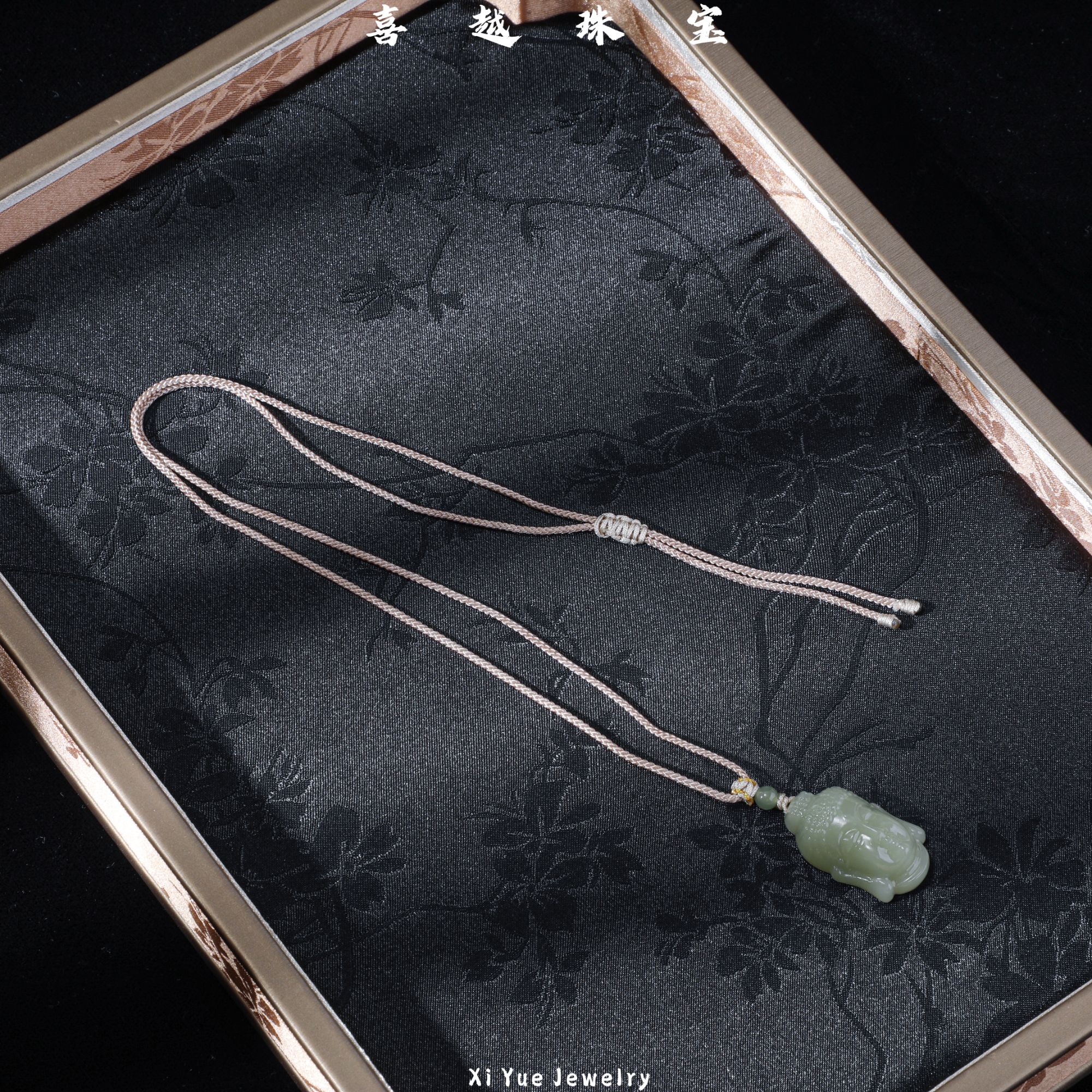 喜越珠宝 晴水色大日如来佛头厚装31.8*19.1*11.3（天然和田玉）