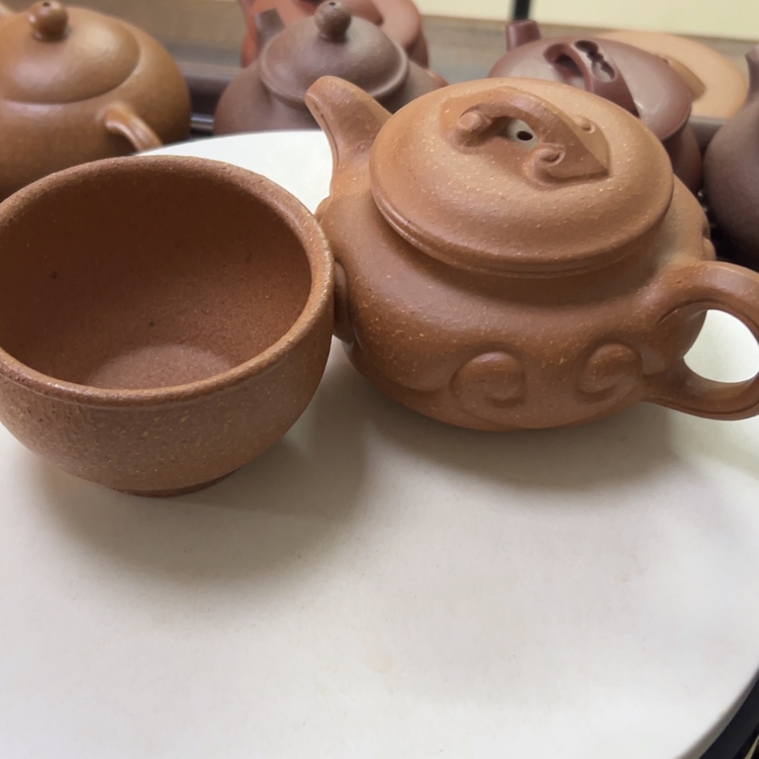 用***6紫砂茶壶老段泥如意仿古200