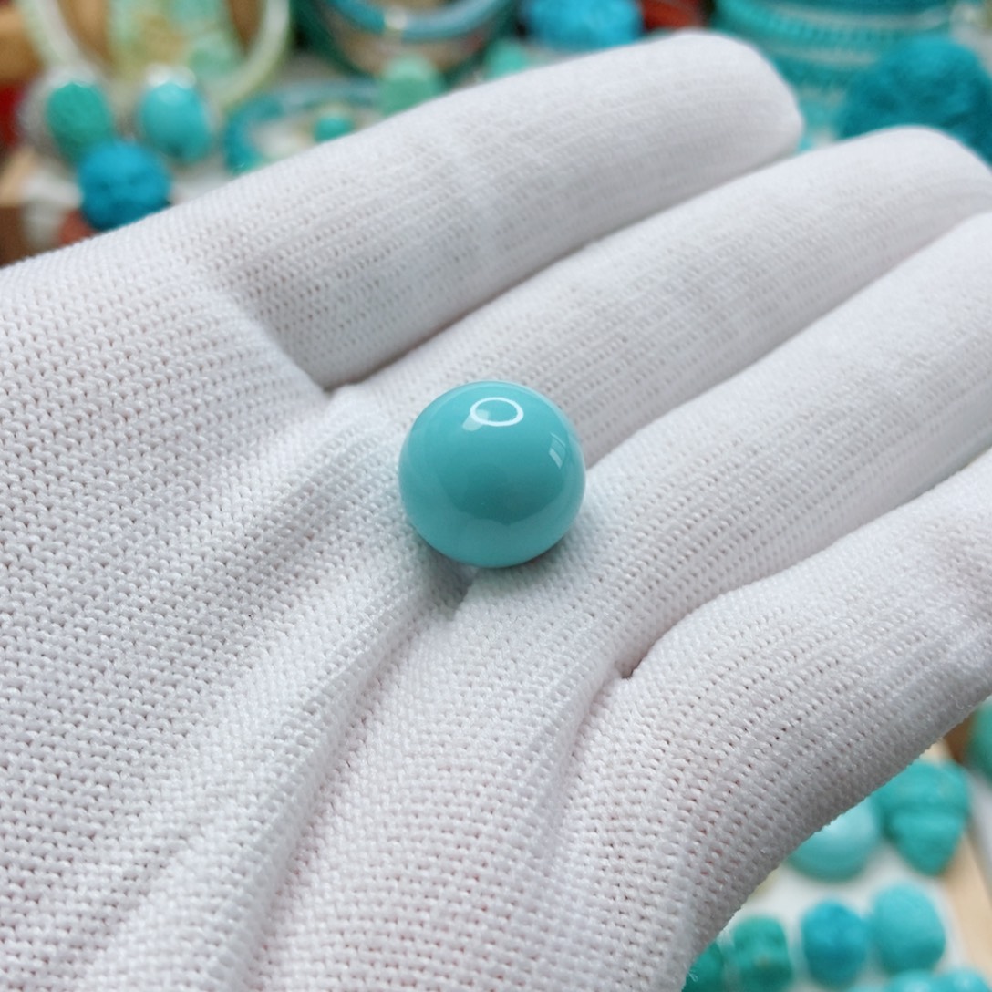 绿松石未镶嵌珠子14mm