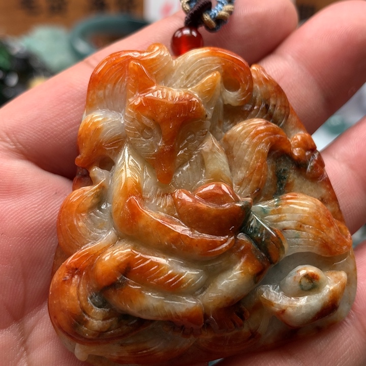 翡翠颈饰未镶嵌保真天然a货翡翠