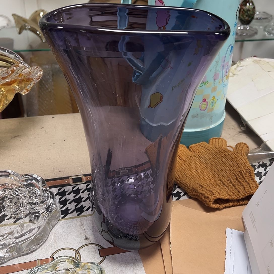 琉璃高27紫罗兰琉璃花器