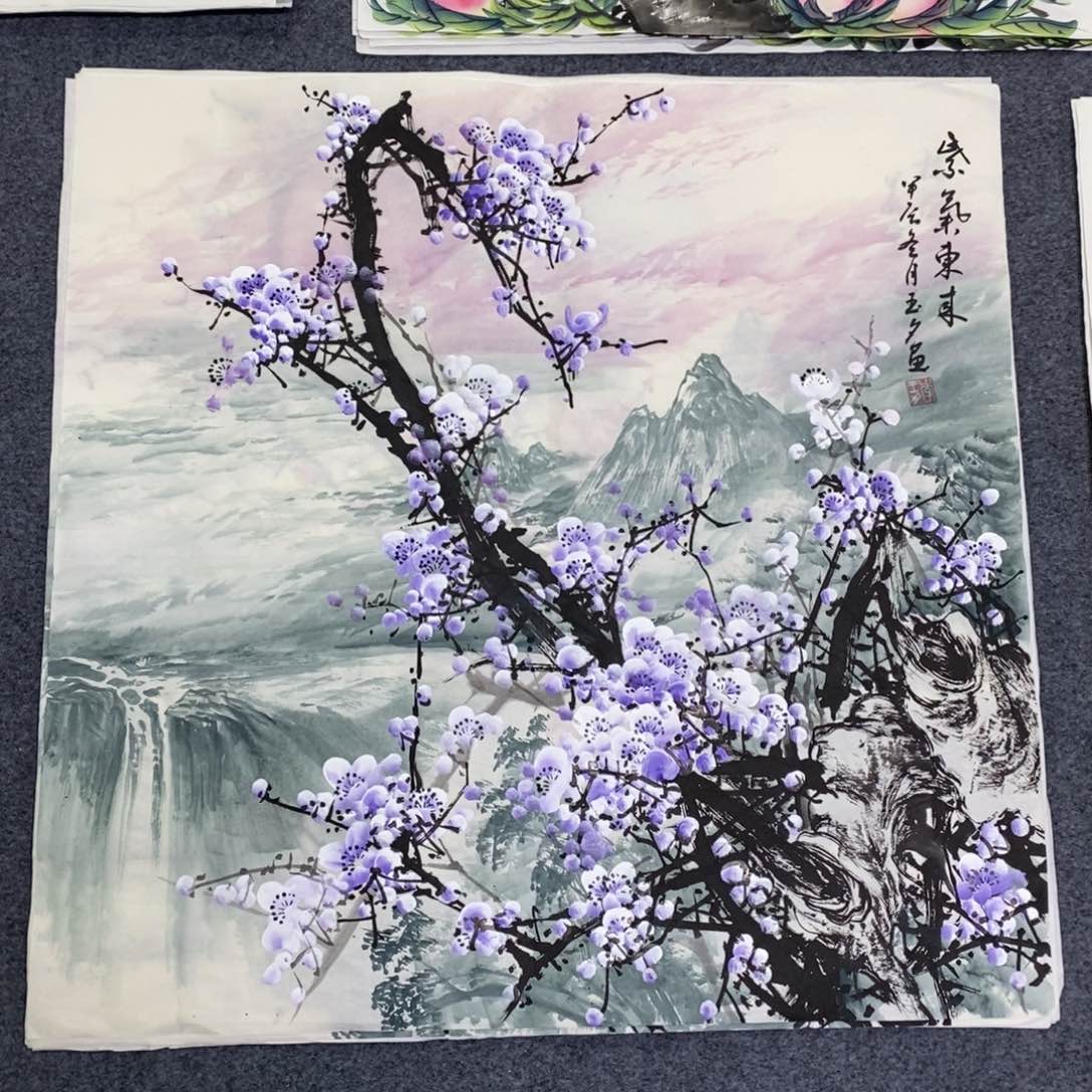 国画尺寸68✖️68四尺手绘斗方