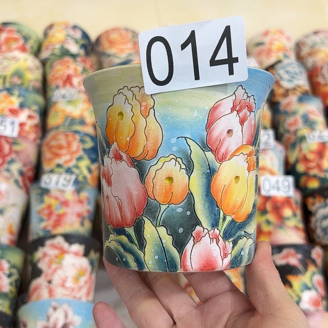 景德镇炫彩手绘口10.5高10