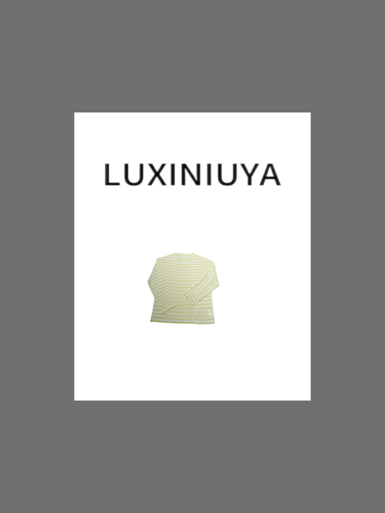 【LUXINIUYA】自由假期 春夏季外穿条纹设计感调性显瘦T恤CX2790