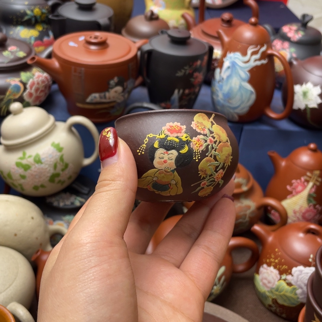 茶杯红泥紫砂主人杯80cc