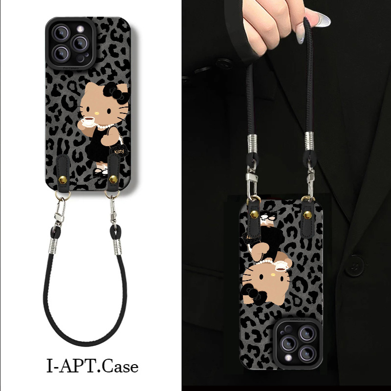 皮豹纹kittyiphone16手机壳适用华为oppovivo荣耀小米红米iqoo套