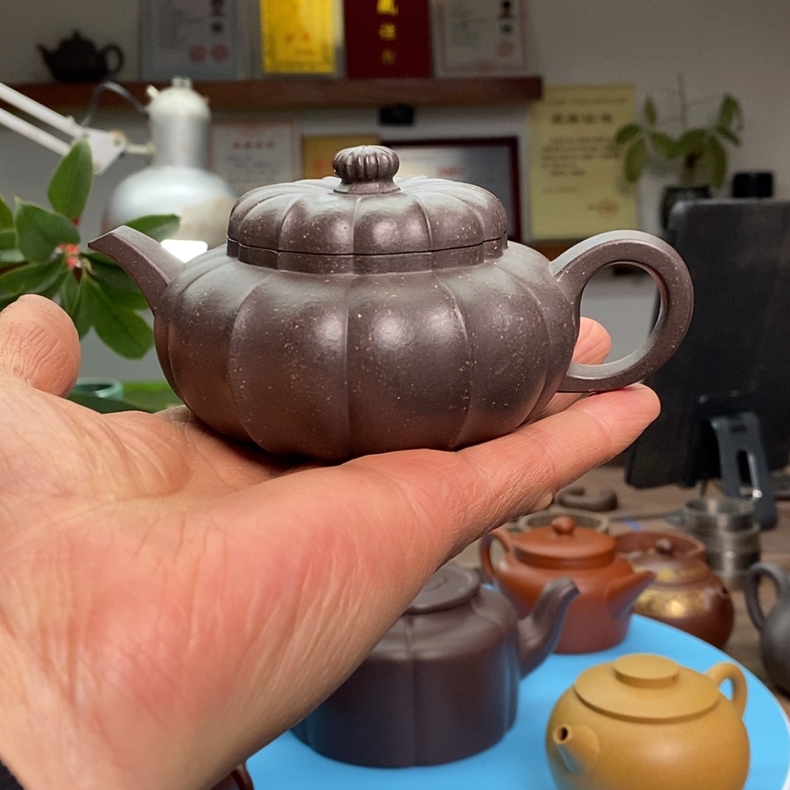 【闪购商品】紫泥茶壶菱花仙子:180CC裴顺良:国高工