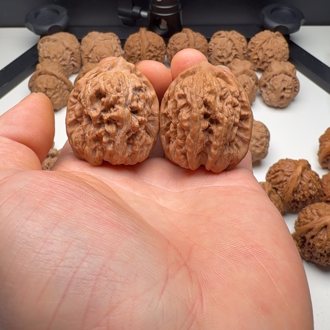 核桃把件36 赤龙鸡心