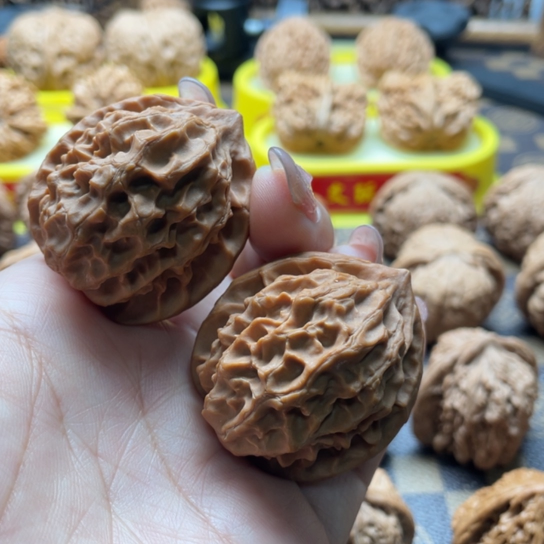 放****文玩核桃把件37龙鳞核桃