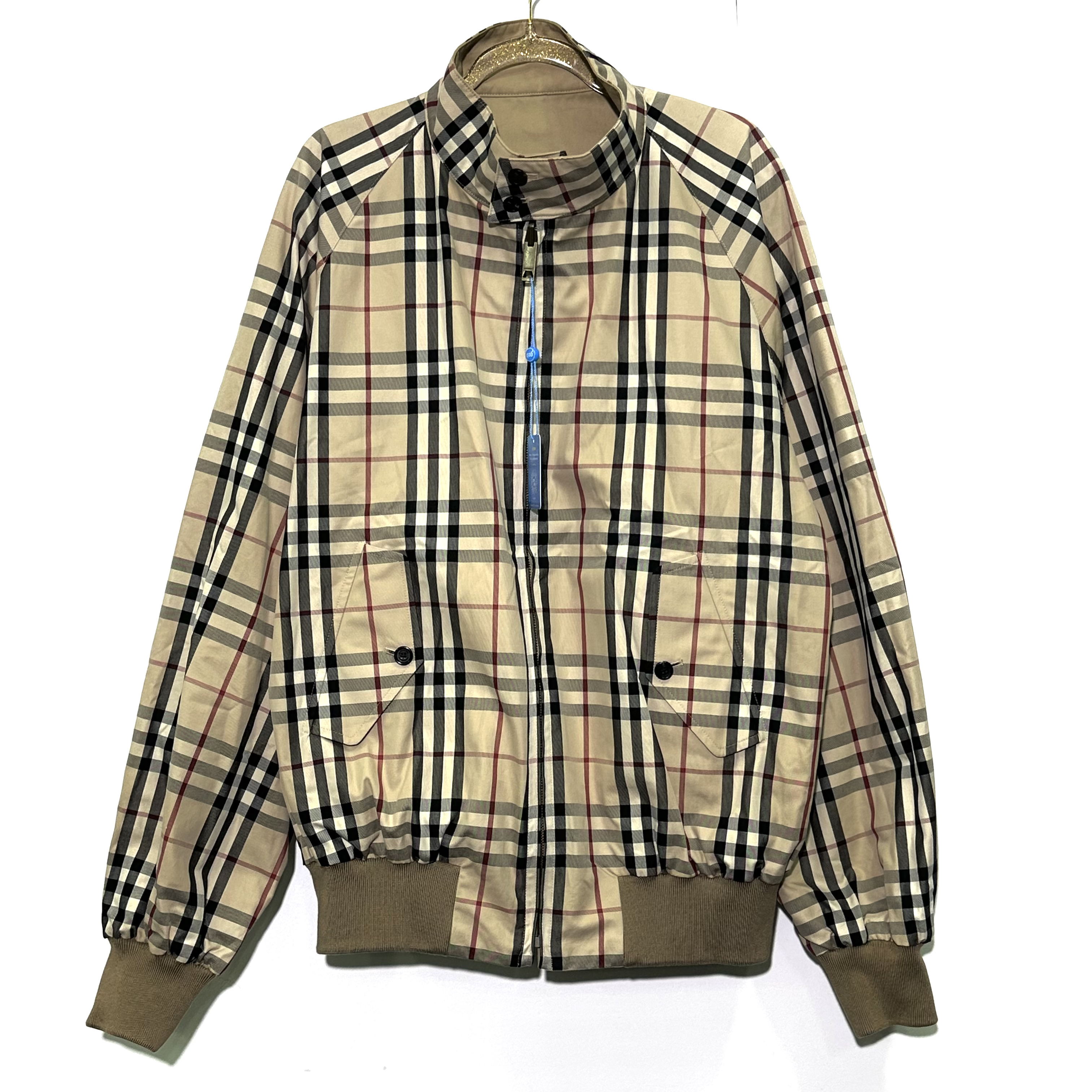 99新 BURBERRY/博柏利 52码 经典格纹两面穿外套 0930