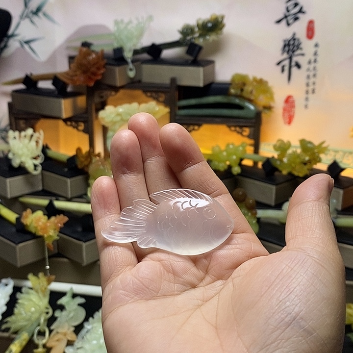 蛇纹石玉合金发饰