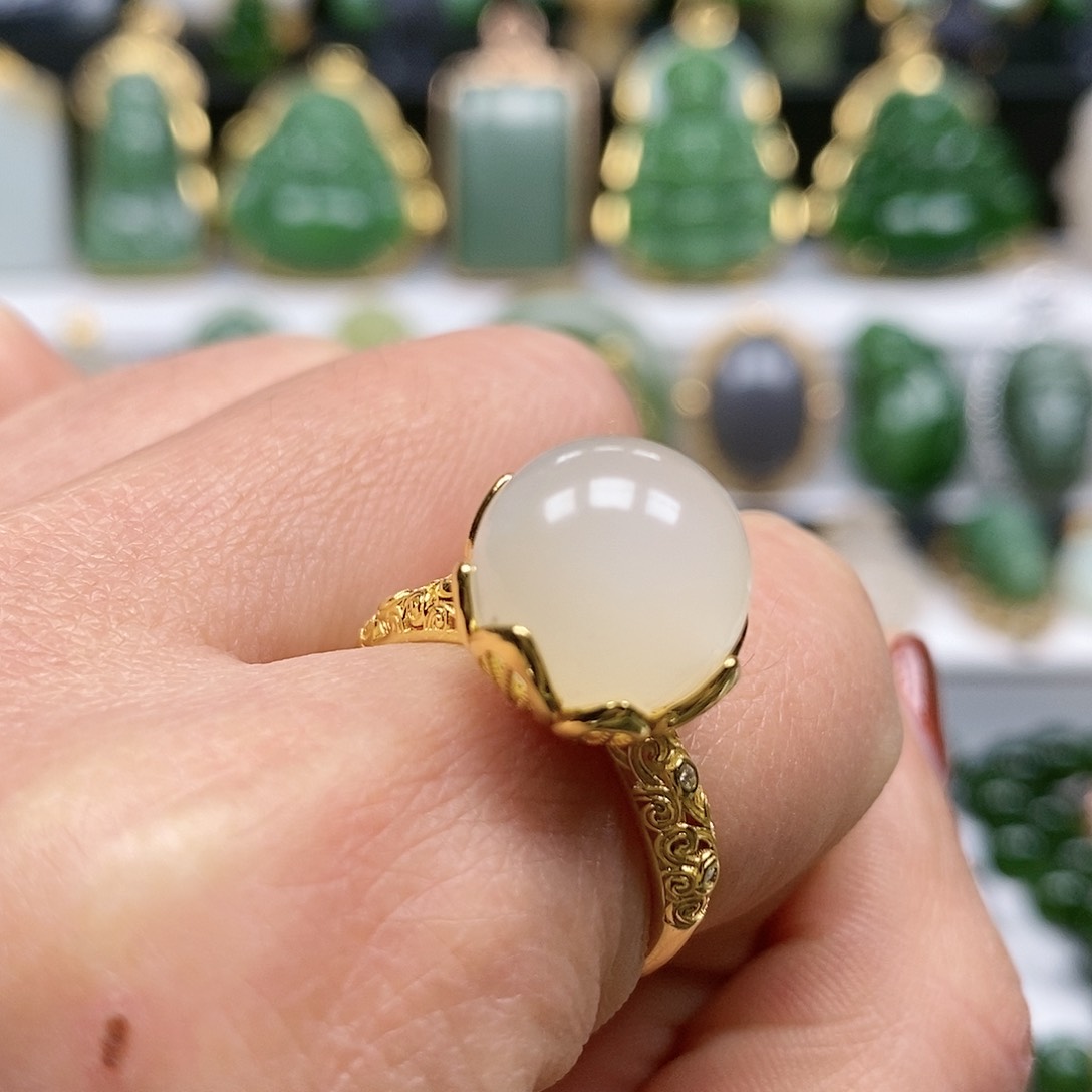 和田玉颈饰银S925镶嵌