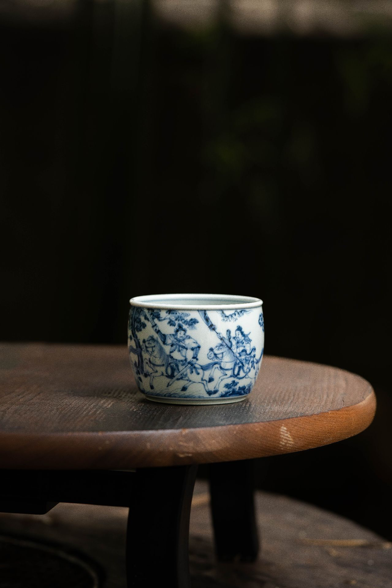 禾作瓷 | 且斋 【三英战吕布蟋蟀罐杯】景德镇瓷 茶具茶周边