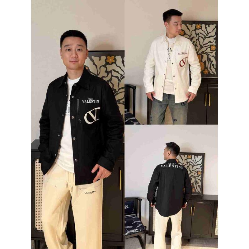 PRLUO VALENTIN《国际行》2025秋男士翻领慵懒时尚字母休闲衬衣外套