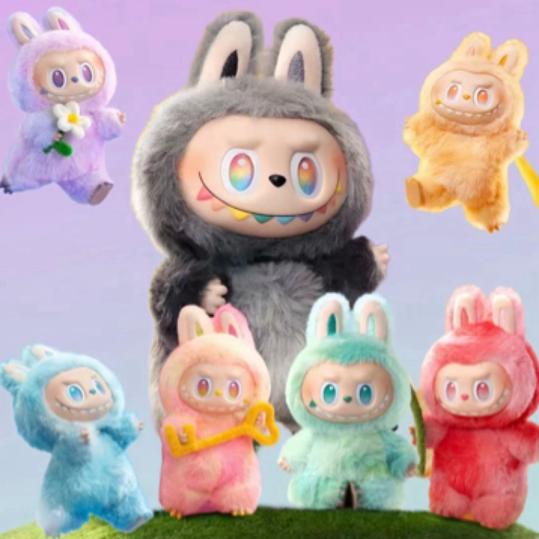 潮玩三代马卡龙搪胶毛绒公仔玩偶玩9