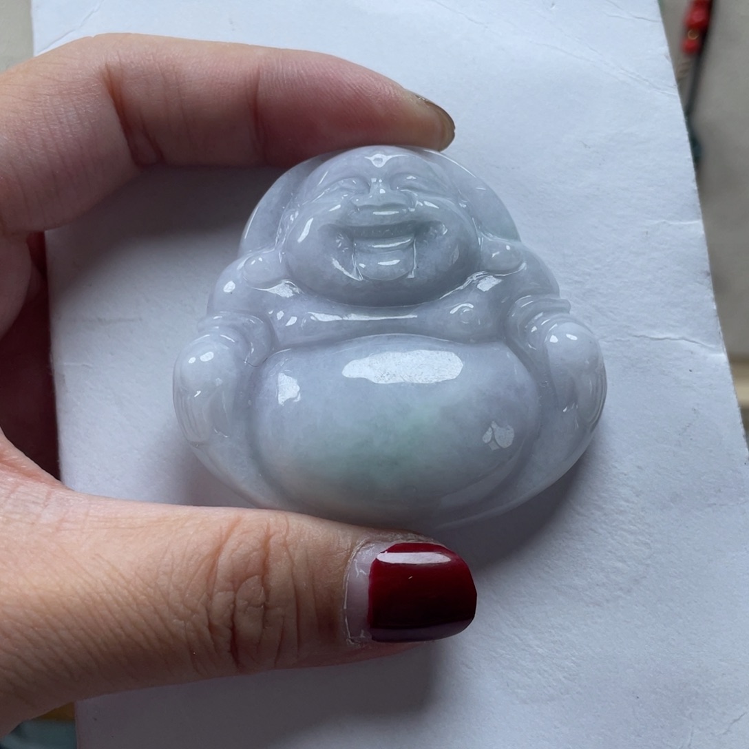 翡翠颈饰未镶嵌天*雁佛公