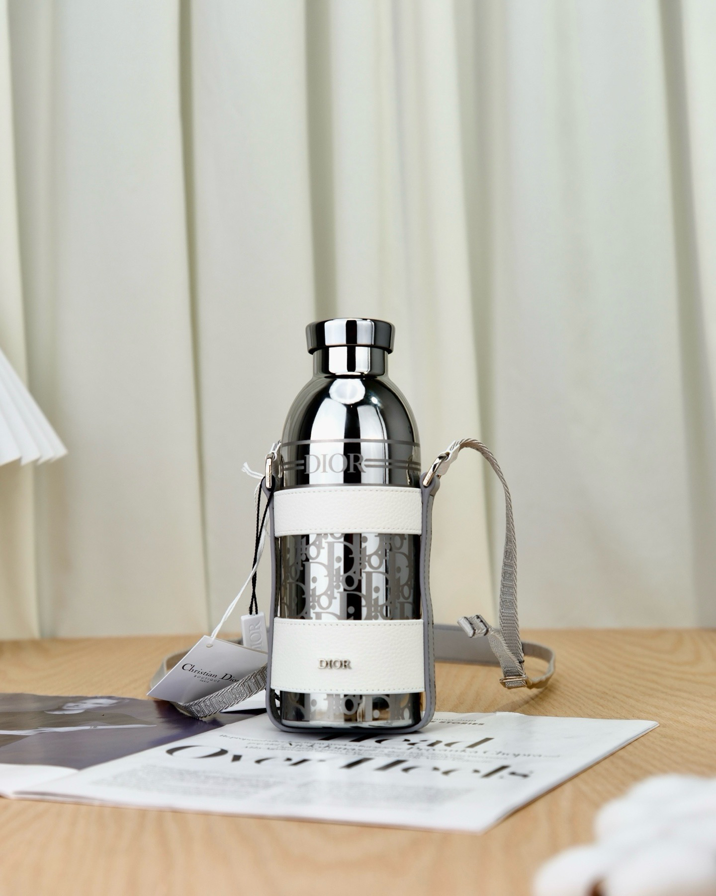 未使用 LouisVuitton/路易威登 8132 LV 老花满印保温杯银色