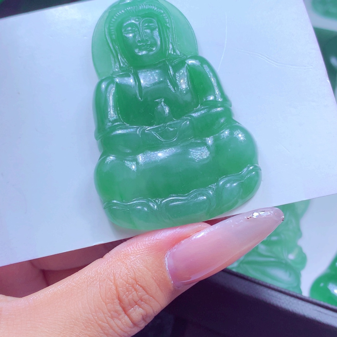 定制翡翠未镶嵌天然缅甸翡翠A货毛货挂件