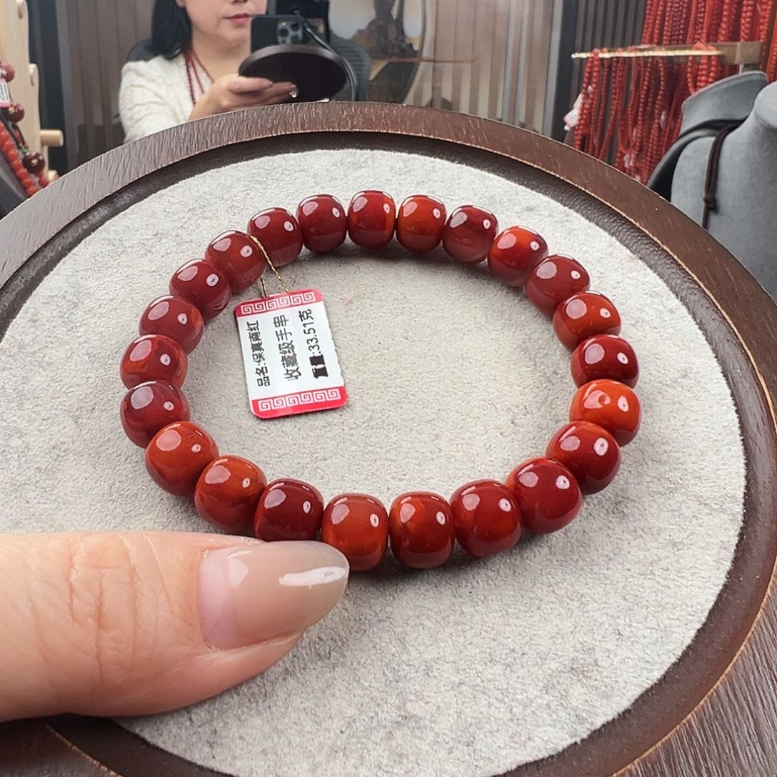 南红玛瑙手串未镶嵌