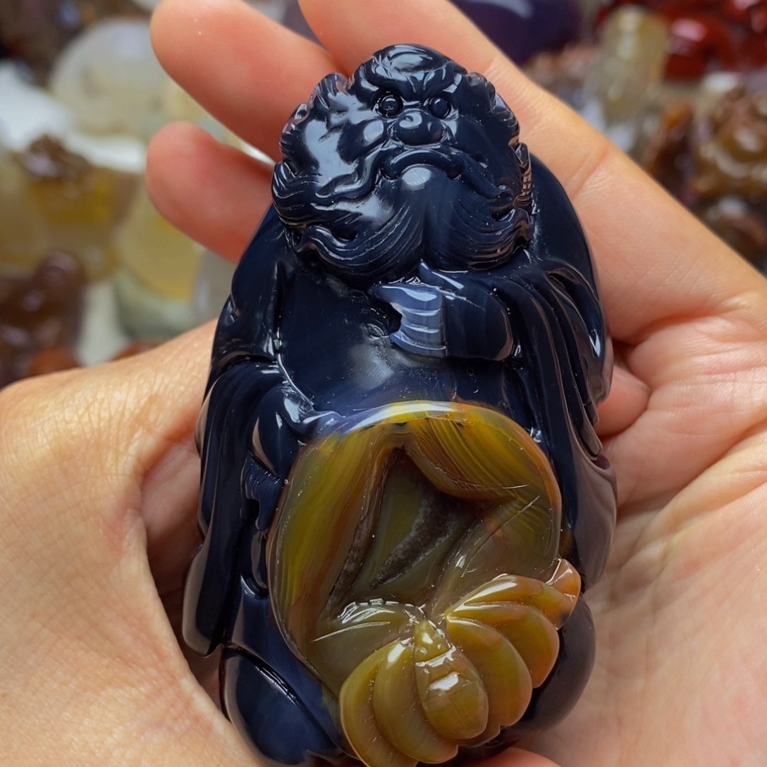 玛瑙/玉髓手把件未镶嵌