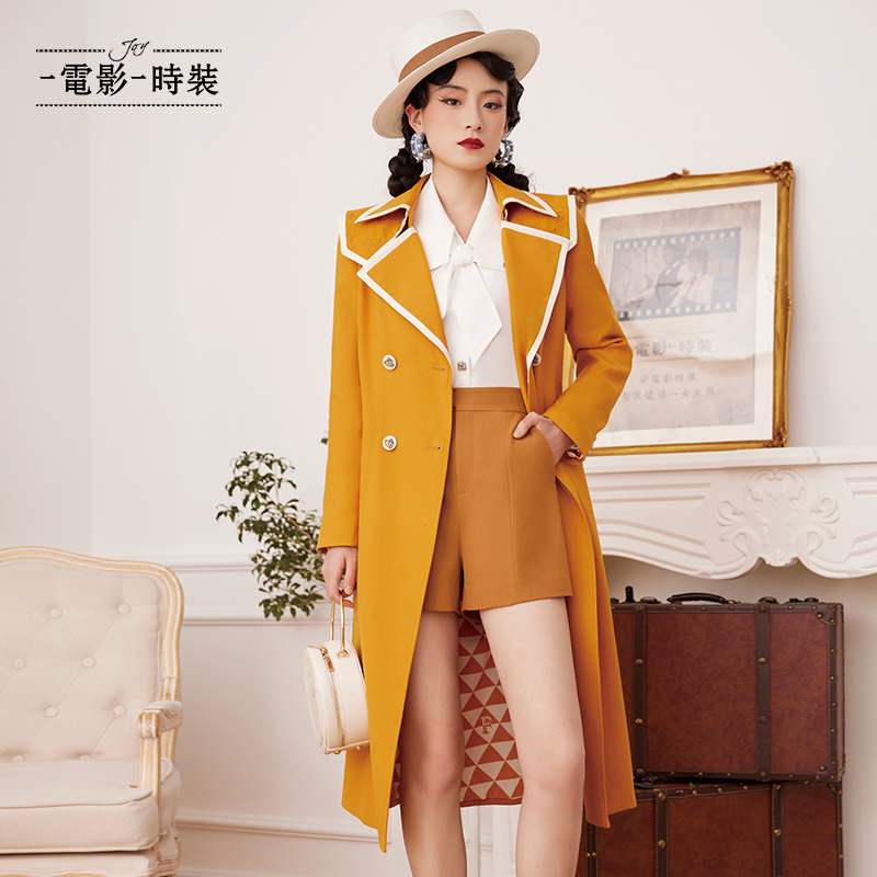 【高高甄选】一电影一时装可拆logo披肩风衣外套女FEHG113597