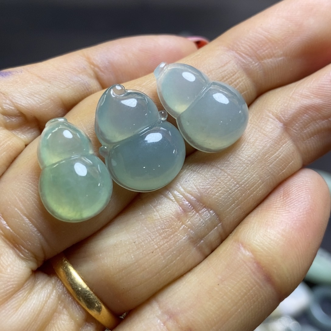 定制翡翠未镶嵌挂件3个一起363