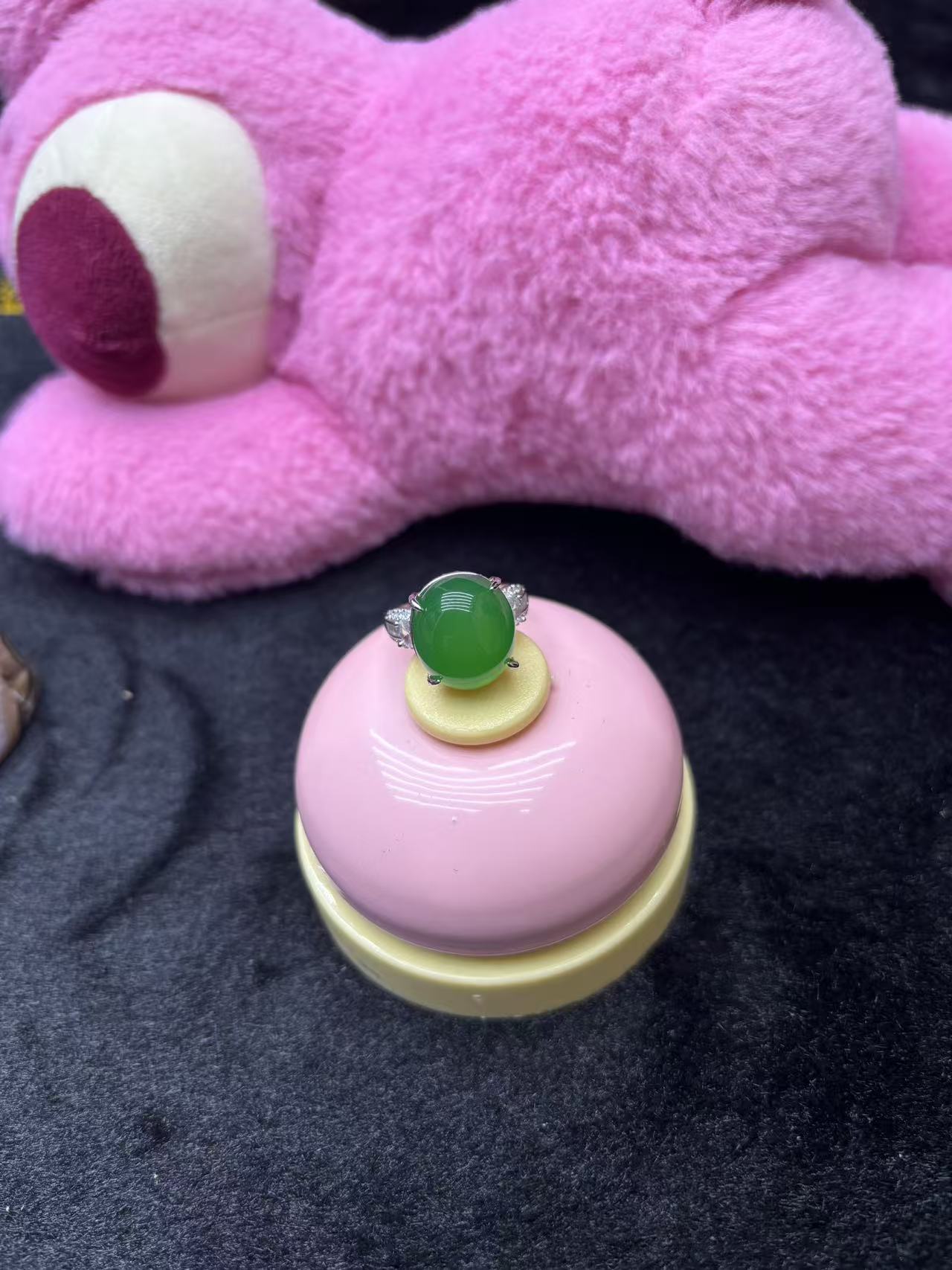 【2026元旦大促商家】时尚百搭卡16mm蛋面戒指翡翠